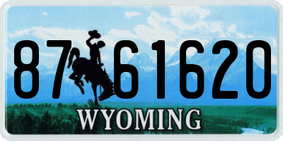 WY license plate 8761620