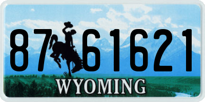 WY license plate 8761621