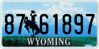 WY license plate 8761897