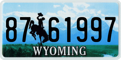 WY license plate 8761997