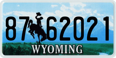 WY license plate 8762021
