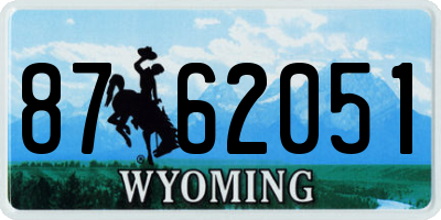 WY license plate 8762051