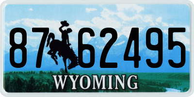 WY license plate 8762495