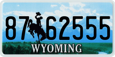 WY license plate 8762555