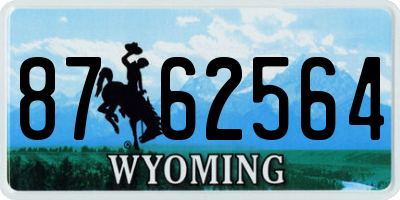 WY license plate 8762564