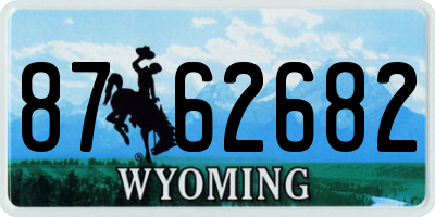 WY license plate 8762682