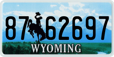 WY license plate 8762697