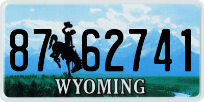 WY license plate 8762741