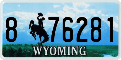 WY license plate 876281