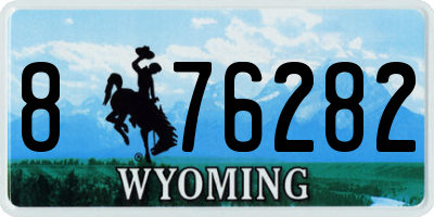 WY license plate 876282