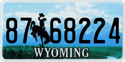 WY license plate 8768224