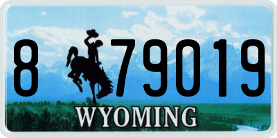WY license plate 879019
