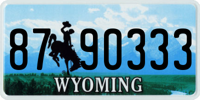 WY license plate 8790333
