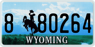 WY license plate 880264