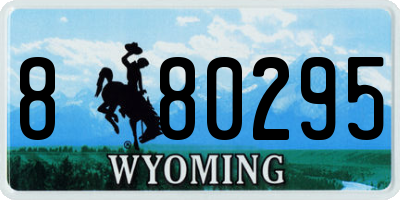 WY license plate 880295