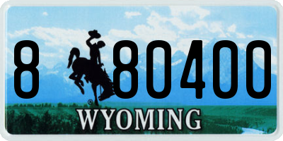 WY license plate 880400