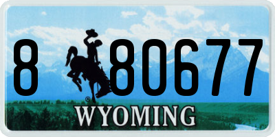 WY license plate 880677