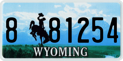 WY license plate 881254