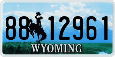 WY license plate 8812961