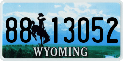 WY license plate 8813052