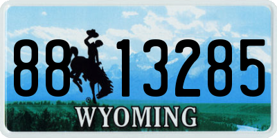 WY license plate 8813285