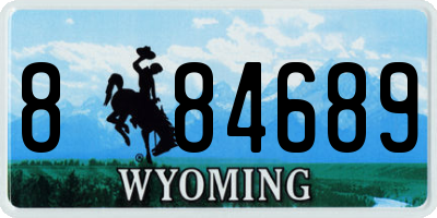 WY license plate 884689