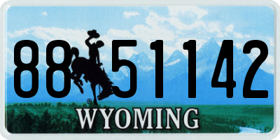 WY license plate 8851142