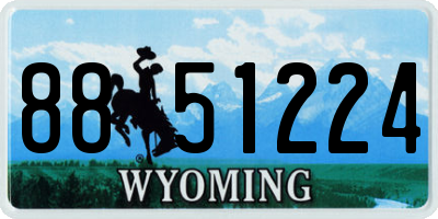 WY license plate 8851224