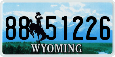 WY license plate 8851226