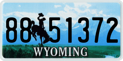 WY license plate 8851372