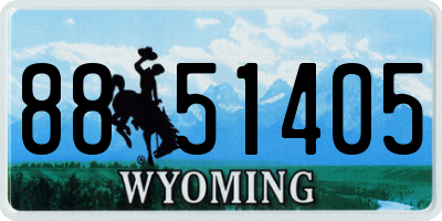 WY license plate 8851405