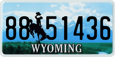 WY license plate 8851436