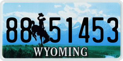 WY license plate 8851453