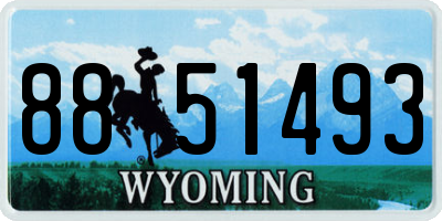 WY license plate 8851493