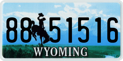 WY license plate 8851516