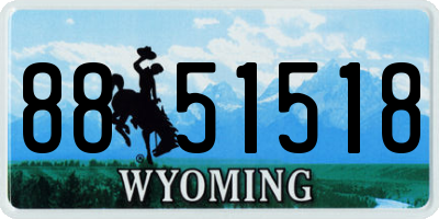 WY license plate 8851518