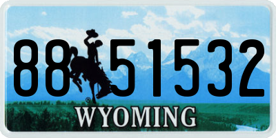 WY license plate 8851532