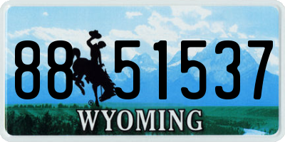 WY license plate 8851537