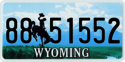 WY license plate 8851552