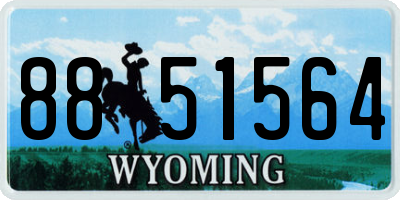 WY license plate 8851564