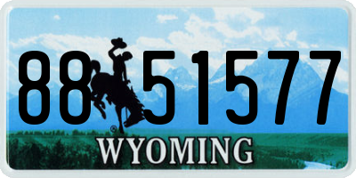WY license plate 8851577