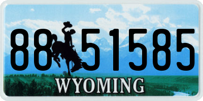 WY license plate 8851585