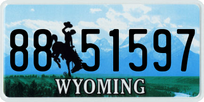 WY license plate 8851597