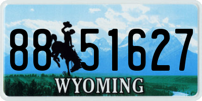WY license plate 8851627