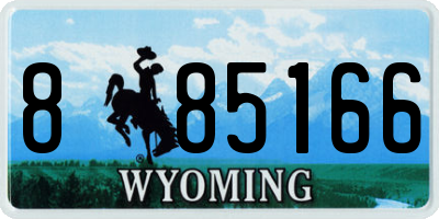 WY license plate 885166