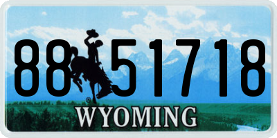 WY license plate 8851718