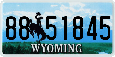 WY license plate 8851845