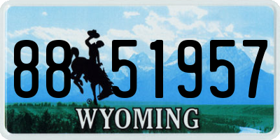 WY license plate 8851957