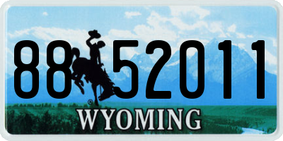 WY license plate 8852011