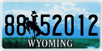 WY license plate 8852012
